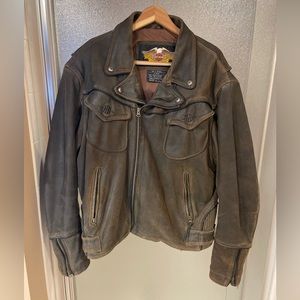 Harley Davidson leather jacket.